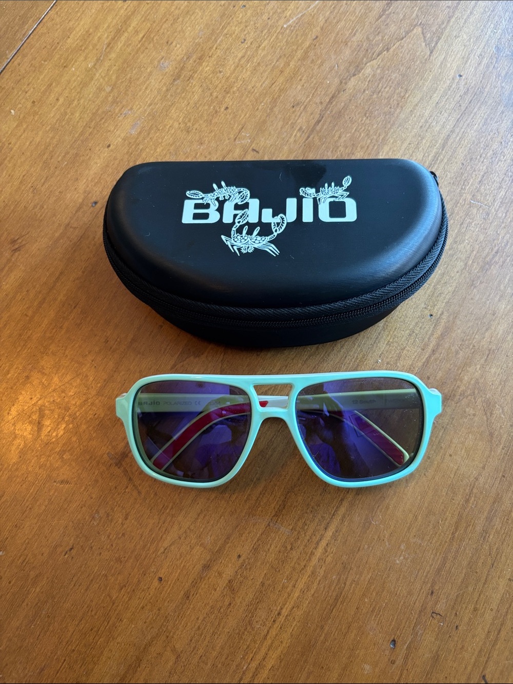 BAJIO 12 south Sunglasses in LIGHT BLUE Frame with glass purpleReflective Lenses